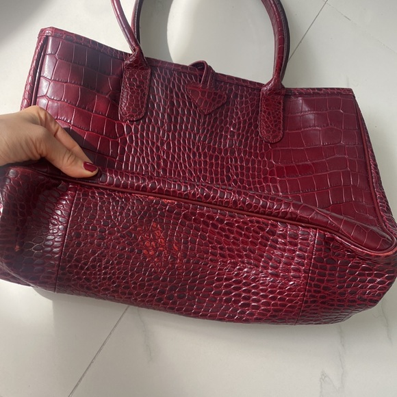 Longchamp red crocodile print - Picture 3 of 7